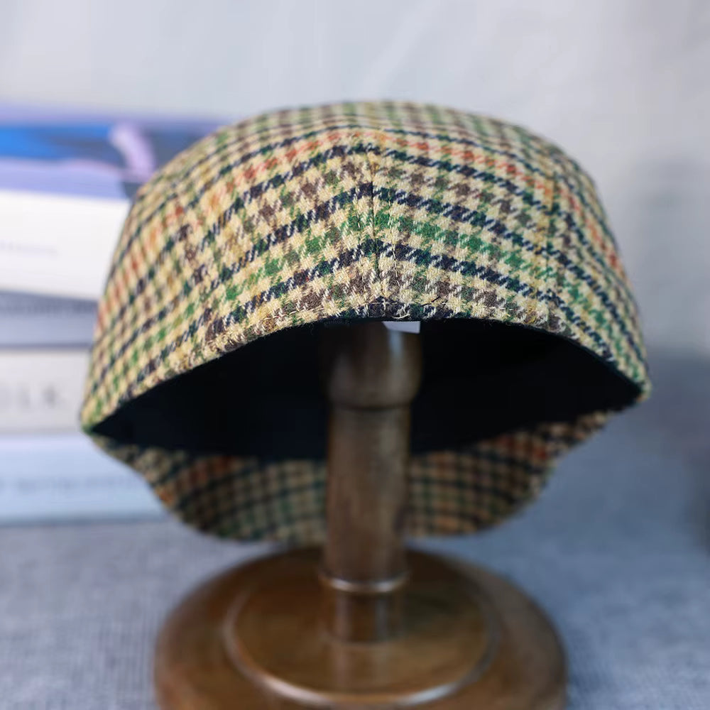 Retro Geruite Heren Cap