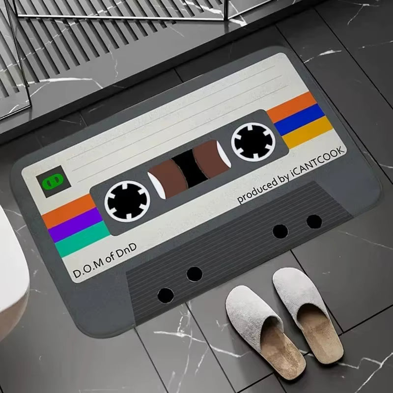 Retro Cassette Deurmat – Antislip & Absorberend
