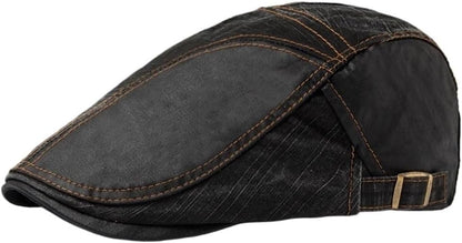 Heren Vintage Flat Cap – Katoen & Verstelbaar