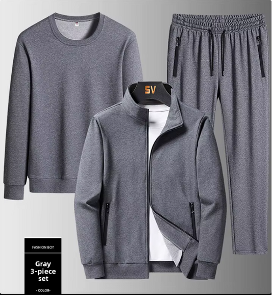 Heren 3-delig Trainingspak – Casual & Comfortabel