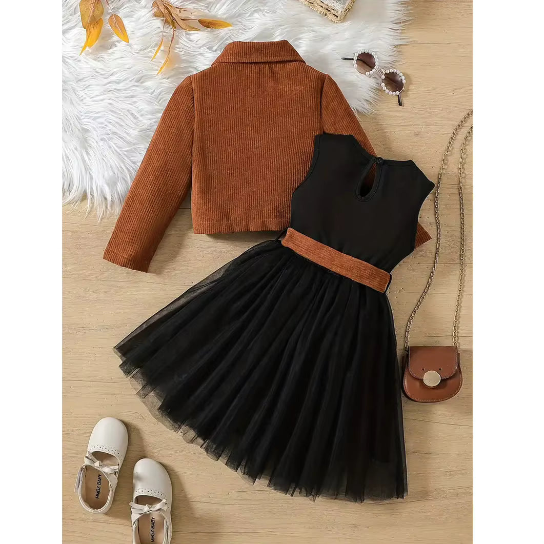 Meisjes Herfst/Winter Set – Jurk met Jasje