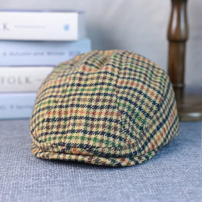 Retro Geruite Heren Cap