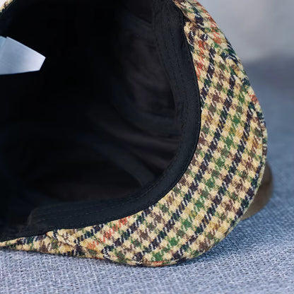 Retro Geruite Heren Cap