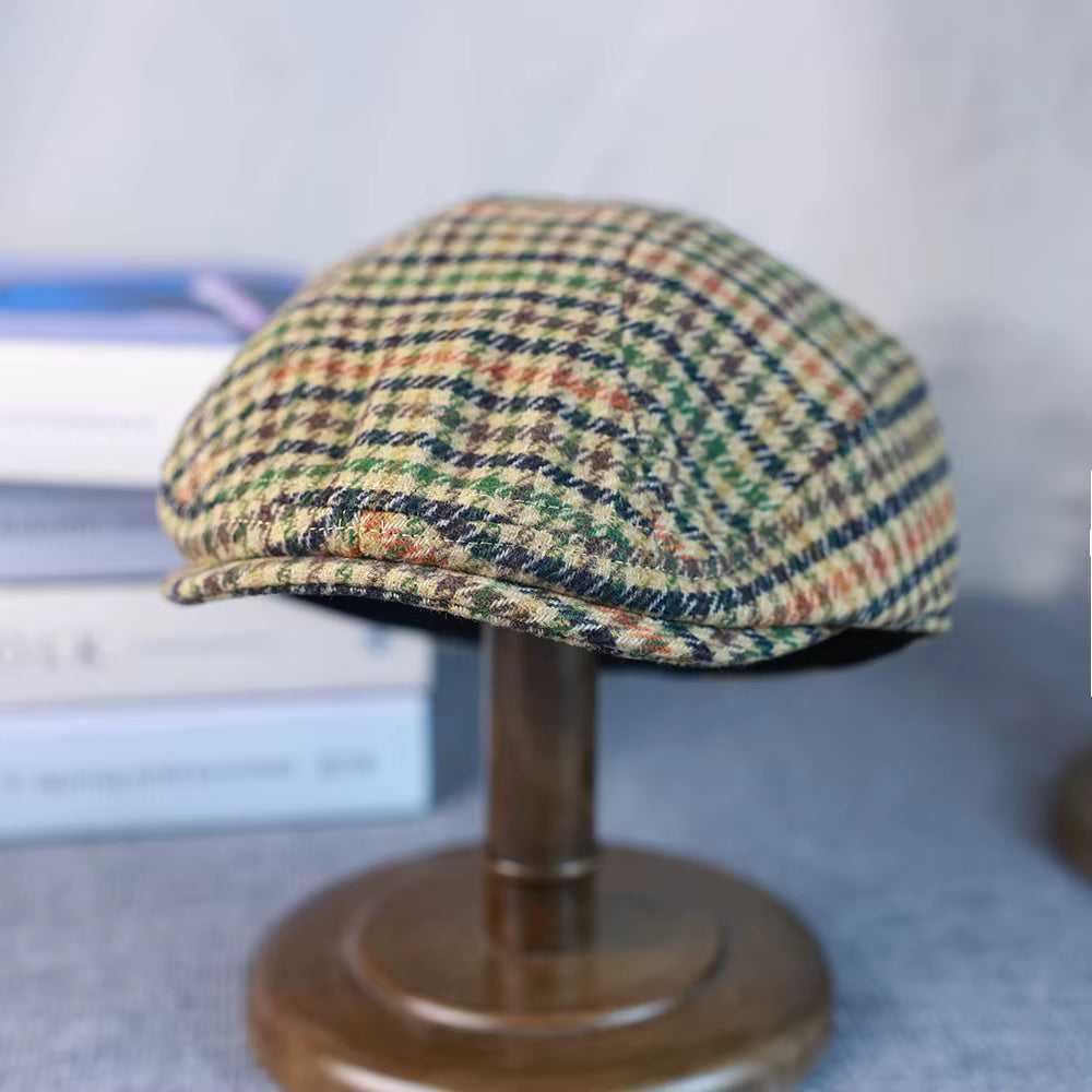 Retro Geruite Heren Cap