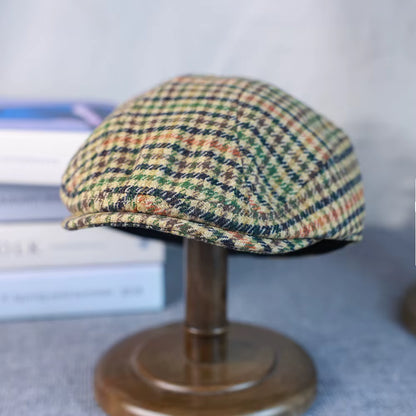 Retro Geruite Heren Cap