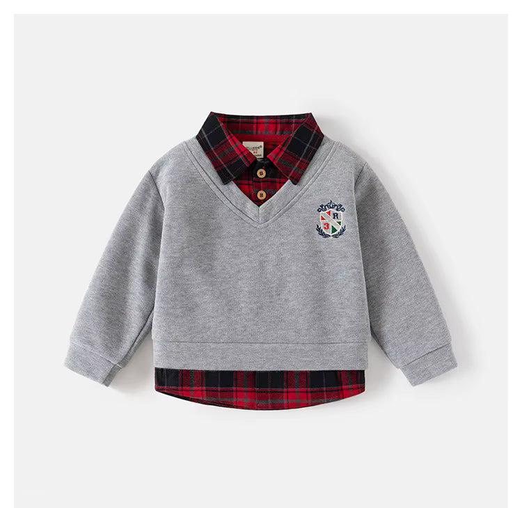 Jongens Sweater met Overhemdkraag