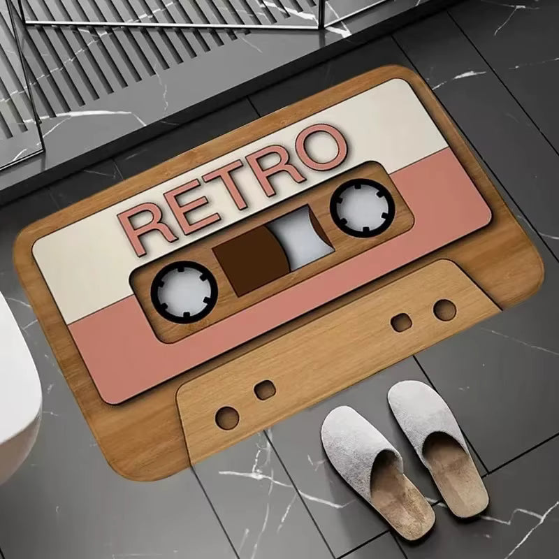 Retro Cassette Deurmat – Antislip & Absorberend
