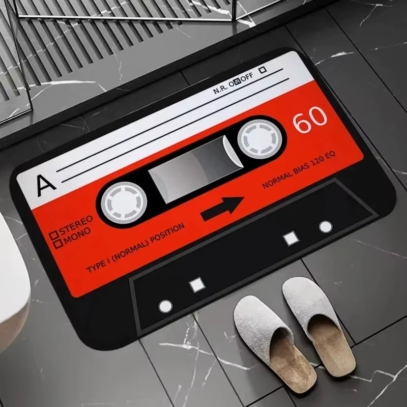 Retro Cassette Deurmat – Antislip & Absorberend