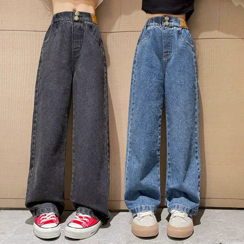 Meisjes Loose Fit Jeans – Trendy & Comfortabel