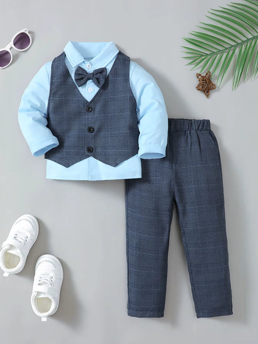 Jongens Gentleman Set – Overhemd, Gilet & Broek