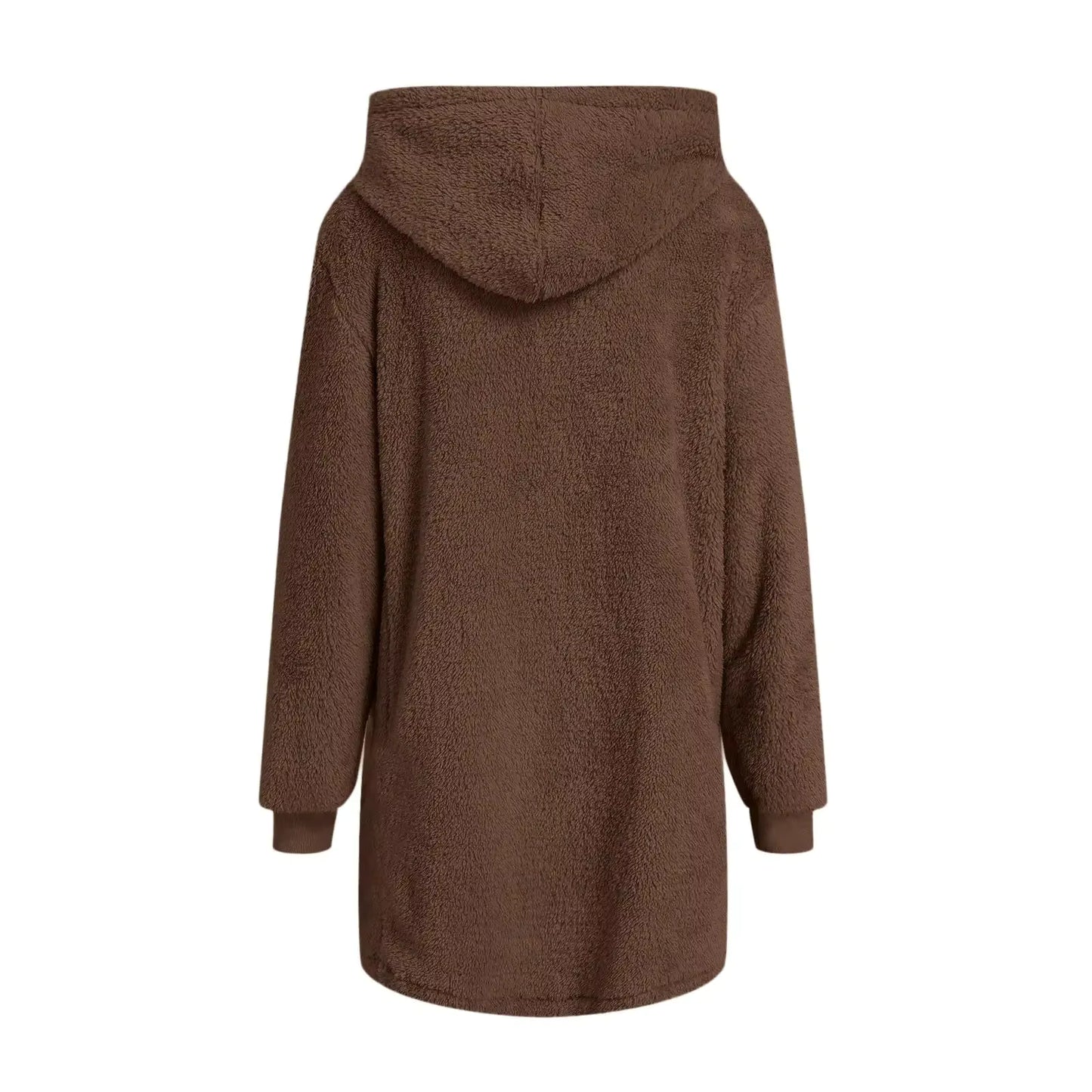 Warme Teddy Coat met Rits