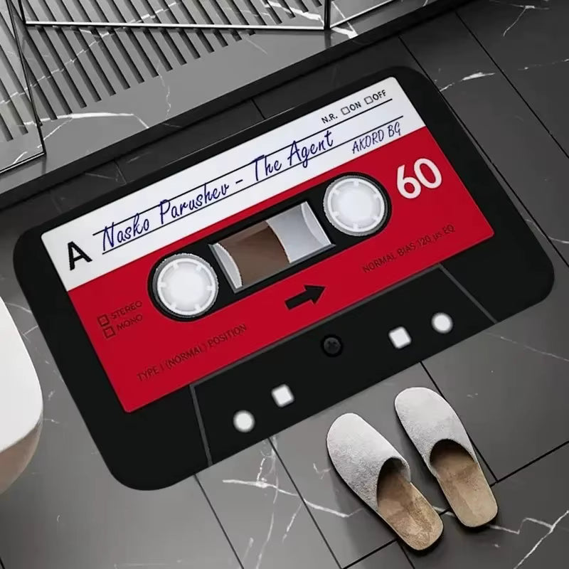 Retro Cassette Deurmat – Antislip & Absorberend