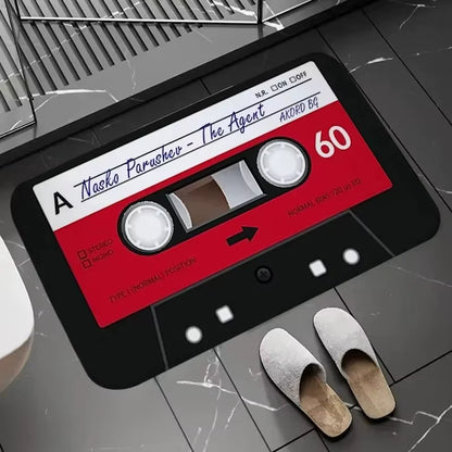 Retro Cassette Deurmat – Antislip & Absorberend