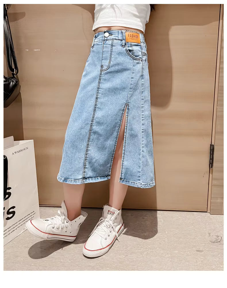 Denim Split Rok
