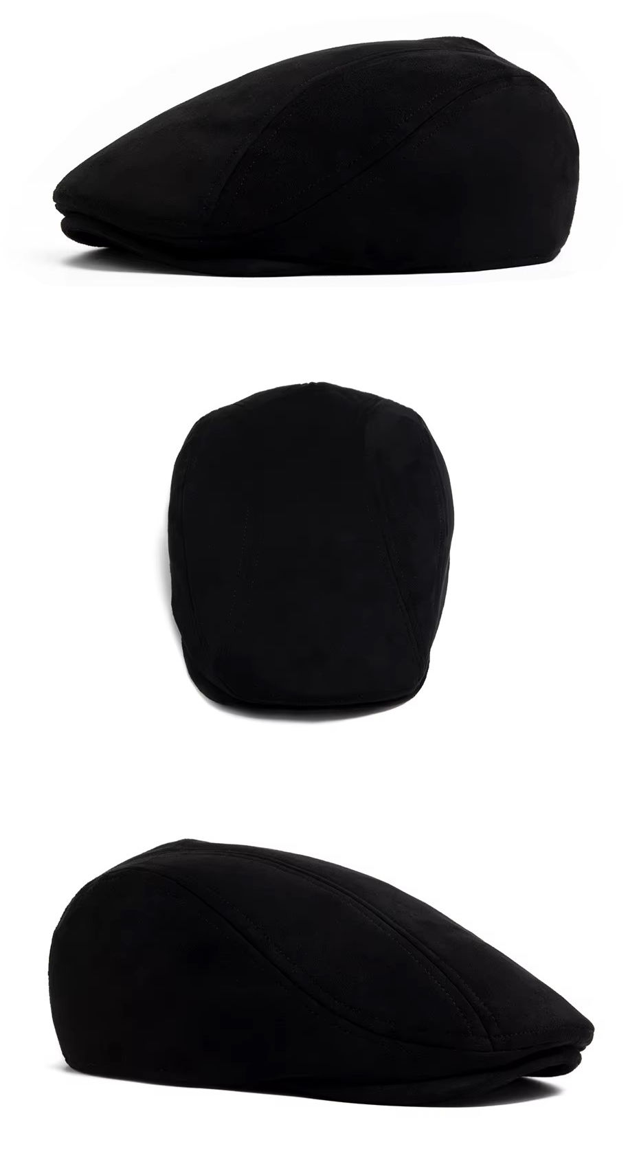 Suède Flat Cap – Vintage Stijl
