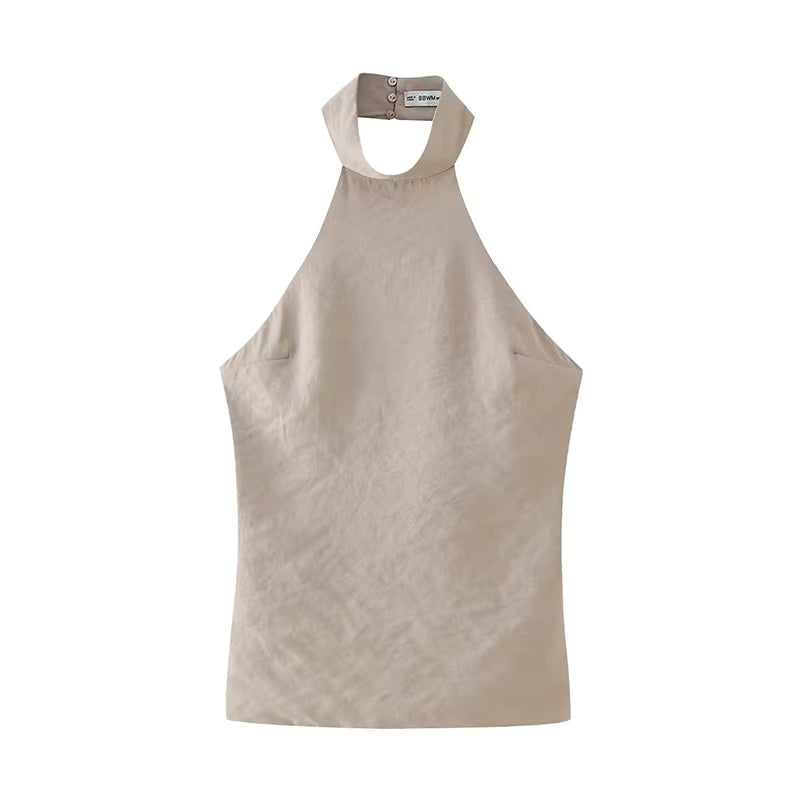 Chic Backless Halter Top