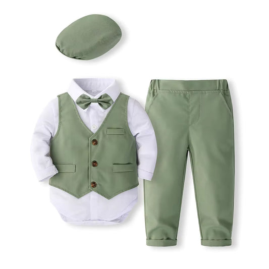 Mini Gentleman Outfit voor Baby’s (4-delig)